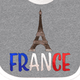 thumbnail image 4 of Inktastic France Eiffel Tower Flag in Text Boys or Girls Baby Bib, 4 of 4