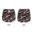 thumbnail image 6 of Uemuo Vintage Skull Casino Pattern Women's Athletic Shorts High Waisted Running Shorts with Liner Pockets Gym Elastic Workout Shorts-Large, 6 of 9