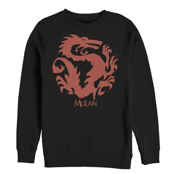 Men's Mulan Dragon Symbol  Sweatshirt Black Medium