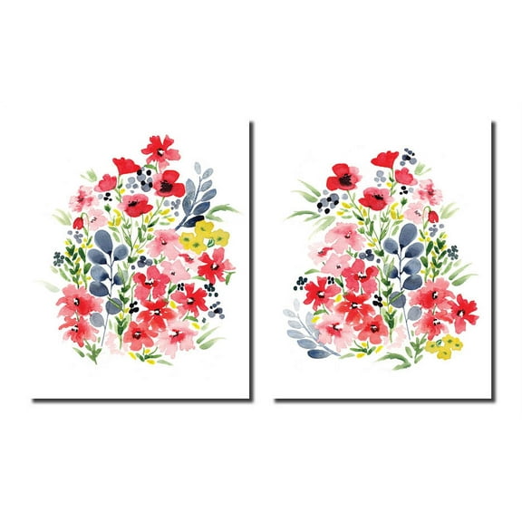 Beautiful, Lovely, Colorful Spring Bloom Bouquet; Floral Decor; Two 11X14 Poster Prints