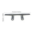 thumbnail image 5 of SWETRACE Round Hole Stainless Steel Boat Mooring Cleat Silver 1Set 4.01X1.49X1.18in, 5 of 8