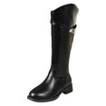 thumbnail image 3 of YLYL Women's Knee High Riding Boots Round Toe Chunky Block Heel Pull on Fashion Riding Tall Boots, 3 of 9