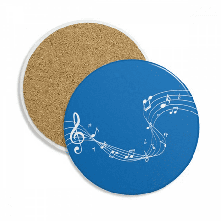 

Dancg 5-le Staff Blue Coaster Cup Mug Round Holder Absorbent Stone 2pcs