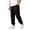 Black, variant on Boys Solid Casual Linen Blend Pants Elastic Waist Full Length Autumn Trousers for Kids Black 5 Years-6 Years