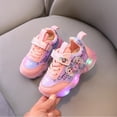 thumbnail image 1 of Disney nuevo coreano niñas dibujos animados bebé niñas princesa congelada niños elsa luz led casual sports shoes30-Insole 18,2 CM Gao Jinjia LED, 1 of 2