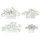 thumbnail image 1 of Zhuge Paquete de 4 peinetas para el pelo para novia, cristales, diamantes de imitación, peinetas para el pelo para boda, peineta lateral para mujer, pasador para la cabeza para novia, tocado, 1 of 4