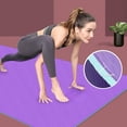thumbnail image 4 of Extra Thick TPE Yoga Mat - 72"x 32" Thickness 1/2 Inch -Eco Friendly SGS Certified - With High Density Anti-Tear Exercise Bolster For Home Gym Travel & Floor Outside, 4 of 6