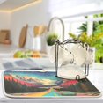 thumbnail image 2 of Yayeee Dish Drying Mat for Kitchen Counter Ultra Absorbent Easy Clean Pad 18x16", Colorful Road, 2 of 7