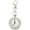 White, variant on Clip- on Open Pocket Watch with Key Buckle- Unisex Fob Watch Hanging Pocket Watch Decorative