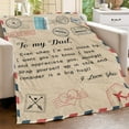 thumbnail image 3 of Dad Blanket, Dad Gifts From Daughter Son, Birthday Gifts For Dad, Christmas Gifts For Dad, I Love You Dad Blanket Hug Presents For Best Dad, Father Day Soft Bed Flannel Letter Throw Blanket(60"x80"), 3 of 7