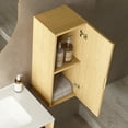 thumbnail image 3 of 12" Wall-Mounted Floating Striped Bathroom Vanity Side Cabinet with a Door and a Shelf, (Suitable for BRON Bathroom Vanity), Corolla Oak Woodgrain Color, 3 of 5