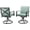 Mist, variant on Crosley Furniture Kaplan Fabric Outdoor Swivel Chair Set in Oatmeal (Set of 2)