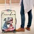 thumbnail image 4 of Freedom Pitbull on Independence Day 4th of July Travel Luggage Cover Terrier Dog Lover Suitcase Dust Protective Decor - 01005, 4 of 5