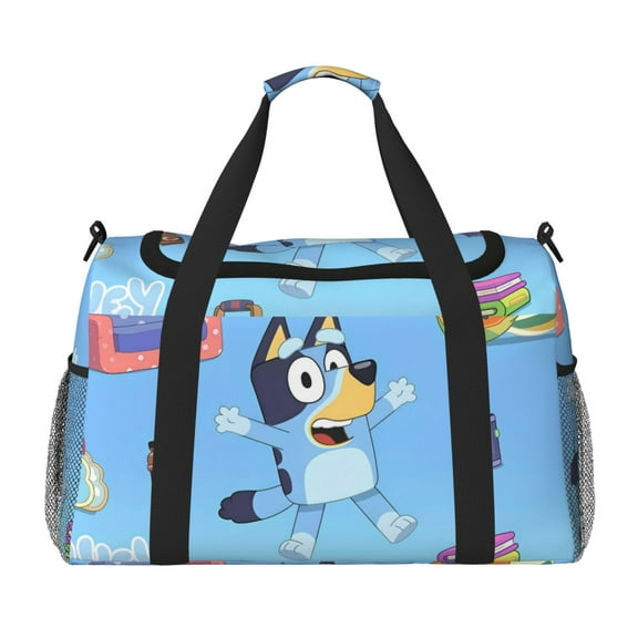 Johaoi Bluey Pattern Travel Duffle Bag,Gym Bag for Men Women Waterproof Weekender Bag Carry On Tote Bags for Travel, Gym, Weekend
