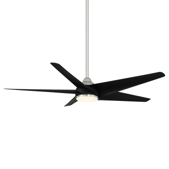 Viper Indoor and Outdoor 5-Blade Smart Ceiling Fan 60in Brushed Nickel Black with 3000K LED Light Kit and Remote Control