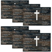 10 Commandments Placemats Set of 6 Christian Religious Table Mats Washable Place mats for Home Party Indoor Kitchen Dining Table Decoration 12x18 Inch