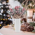 thumbnail image 3 of 20 Pcs Pics Floraux de Noël Branches de Pin Enneigées Artificielles Pommes de Pin Tiges de Baies Rouges pour Arrangement des Fêtes Couronne Bricolage Guirlande Verdure d'Hiver (Rouge), 3 of 8