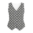 thumbnail image 4 of Uaswgudfs Women's V Neck Button Down Vest Classic Polka Dot Sleeveless Casual Summer Tops, 4 of 5