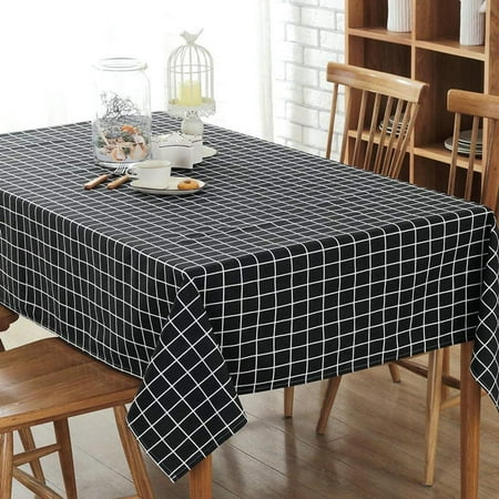 

Rectangle / Square Gingham Check Pattern Tablecloth - Table Washable Cotton - Great for Buffet Table Parties Holiday Dinner Wedding Decor 200x140cm