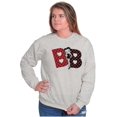 thumbnail image 4 of Betty Boop Retro Cartoon BB Hearts Women Crewneck Sweatshirt Brisco Brands S, 4 of 6