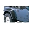Bushwacker by RealTruck Jeep Cutout Pocket/Rivet Style Rear Fender Flares | 2-Piece Set, Black, Textured Finish | 10058-07 | Compatible with 1987-1995 Jeep Wrangler YJ (Excludes Renegade)