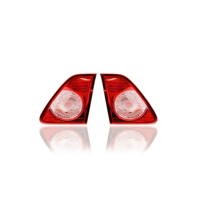 Tail Light Assembly - Compatible/Replacement for '09-10 Toyota Corolla (North American Built) - Inner On Trunk Lid - Pair, Left Driver + Right Passenger Set - 8158002190, 8159002190