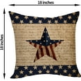 thumbnail image 6 of 4th of July Pillow Covers 18x18 Pack of 2 Independence Day American Stars Throw Pillow Covers Outdoor Decoration,Memorial Day Patriotic Vintage Pillowcase Decorative Cushion Case for Home Sofa, 6 of 6