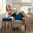 thumbnail image 3 of RIVERSIDE Oversized Bath Sheet 1 Pack 40x80 Soft Cotton Absorbent Towel 600 GSM - Dark Blue, 3 of 8