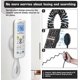 thumbnail image 2 of 2-Pack Magnetic Remote Control Holders with Spring Ropes - Wall-Mount, Adhesive, Anti-Loss, Secure Remotes & Small Items, 2 of 5