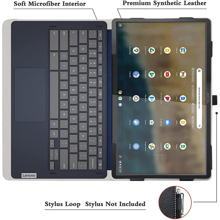 for Lenovo IdeaPad Duet 5 Chromebook Case,PU Leather Folio 2-Folding Stand  Cover for Lenovo IdeaPad Duet 5