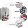 thumbnail image 6 of Christmas Gnome Bathroom Shower Curtains with Hooks, Squirrel Cat Xmas Tree Snowflake Grey Waterproof Fabric Washable Shower Curtain for Home Hotel Bathtub Decor 72x84 Inches, 6 of 7