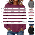 thumbnail image 3 of WTXUE Long Sleeve Shirts for Women Color Block Comfy Crewneck T Shirt Basic Tees Loose Casual Blouses Oversized Tunic Tops Patchwork Blouse Fall Outfits 2026 Trendy Spring Clothes Black L, 3 of 6