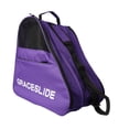 thumbnail image 4 of Bolsa de almacenamiento de patines en línea, transportista, bolsa de 3 capas, cremallera de gran capacidad, bolso de hombro, bolsa de zapatos de Púrpura, 4 of 8