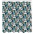 thumbnail image 3 of Ambesonne Tropical Shower Curtain, Watercolor Plant, 69"Wx70"L, Multicolor, 3 of 3