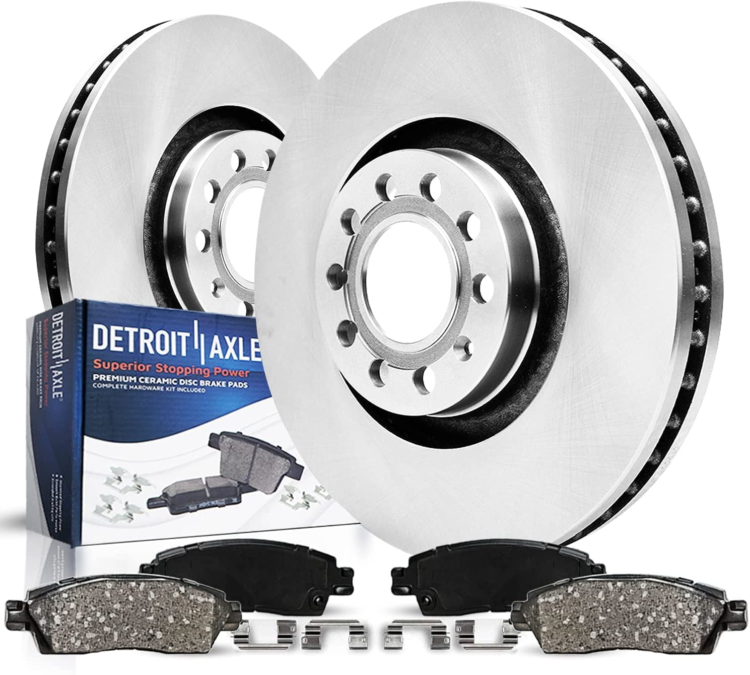 Detroit Axle - 280mm Front Brakes and Rotors Brake Pads w/Hardware ...