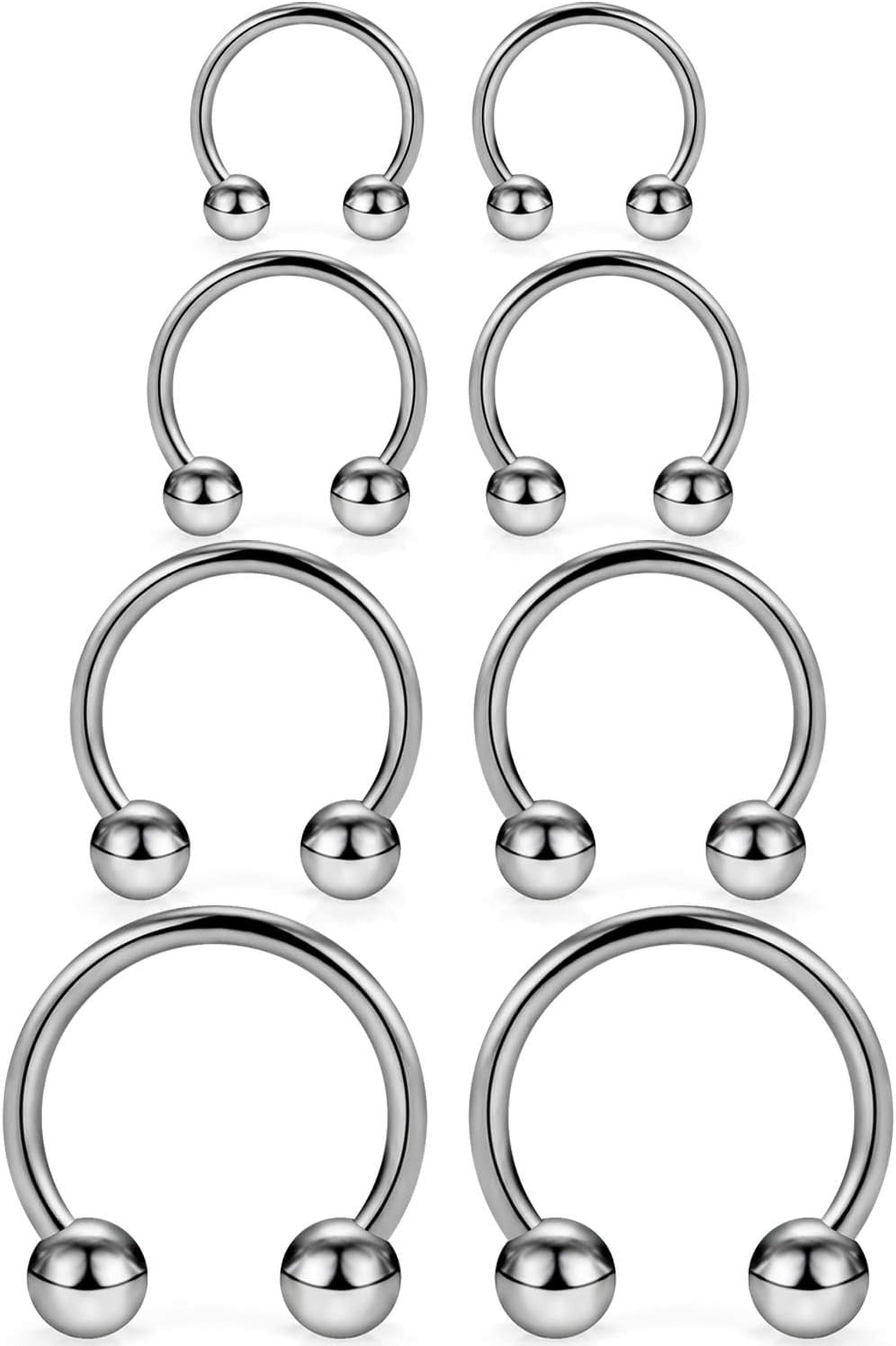 Zolure 12 Pièce 16G Piercing Lèvre Medusa Monroe Piercing Labret Piercing Oreille Tragus Rook CZ Opal Acier Chirurgical Piercing Bijoux Femmes Homme