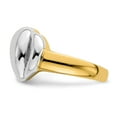 thumbnail image 4 of Solid 14k Yellow and White Gold Two Tone Contemporary Ring Band Size 6.5, 4 of 6