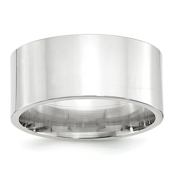 14KW 10mm Standard Flat Comfort Fit Band Size 11.5 in 14k White Gold