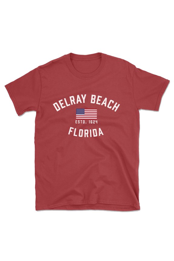 Delray Beach Florida Patriot Men's Cotton T-Shirt