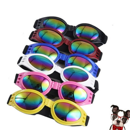 - Foldable Pet Dog Cat Windproof Sunglasses for Outdoor Wear black One size