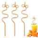 thumbnail image 1 of 3 pajitas divertidas para niños y adultos, pajitas de plástico reutilizables con forma de lazo y diseño loco para actividades en el aula, día de San Valentín, 1 of 5