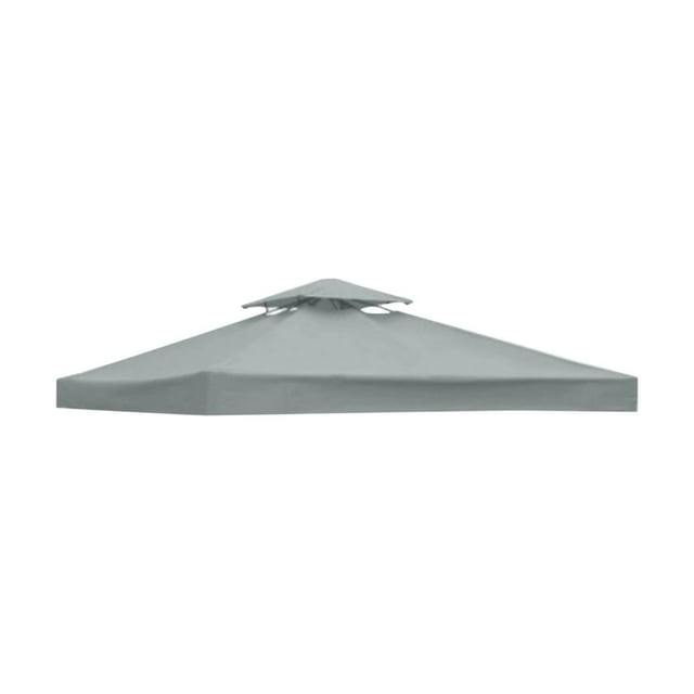 Toit de Gazebo 10x10 Pi de Rechange, Housse à 2 Niveaux en Polyester, Pare-Soleil à Conception Ventilée, Résistant aux Intempéries pour Patio, Pavillon, Fêtes Extérieures