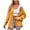Yellow, variant on AherBiu Long Sleeve Tops for Women Button down Shirts Lapel V Neck Fall Casual Lightweight Jacket