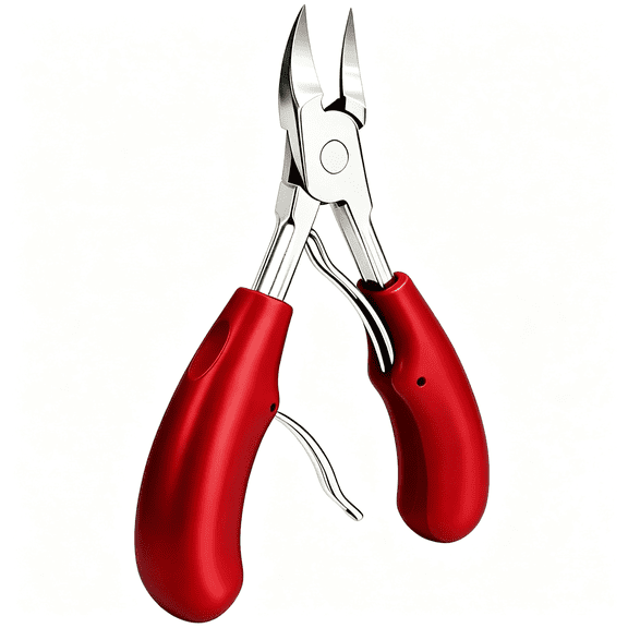 EXLEAF Toenail Clippers for Seniors Thick Toenails,Heavy Duty Toe Nail Clippers Adult Thick Nails Long Handle,Large Toenail Clippers for Thick Nails -1Pcs Red