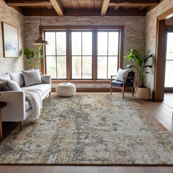 Addison Rugs Mayfield Premium Machine Washable Transitional Modern Terracotta Rectangle Rug, 10' x 14'