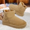 thumbnail image 2 of Men's Slip-On Fleece Lined Short Winter Snow Boots, Adult Male Round Toe Suede Upper Footwear with Thick Platform Outsole for Cold Season Daily Wear, 2 of 7