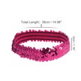 thumbnail image 4 of Ofertas Únicas 1 Pc Diademas de Lentejuelas Elásticas para Mujeres Rojo Rosa, 4 of 6