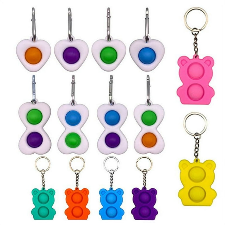 Popper Fidget Toy Pack - Pop It Keychain Bubble Poppers for Kids, Set of 2 (Stitch)