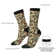 thumbnail image 4 of Hirioo Skulls1 Pattern Adult Middle Tube Socks Breathable Sock Non-Pilling,Contrasting Color Design, 4 of 6