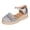 Silver, variant on Platform Espadrilles for Women Closed Toe Woven Wedge Sandals Breathable Hollow out Upper Comfy Arch Support Footbed Ankle Strap Beach Shoes Silver Size 7.5